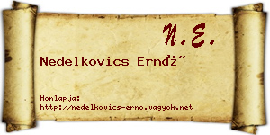 Nedelkovics Ernő névjegykártya
