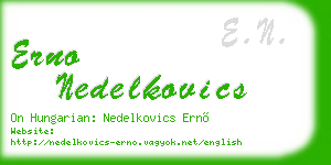 erno nedelkovics business card