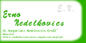 erno nedelkovics business card